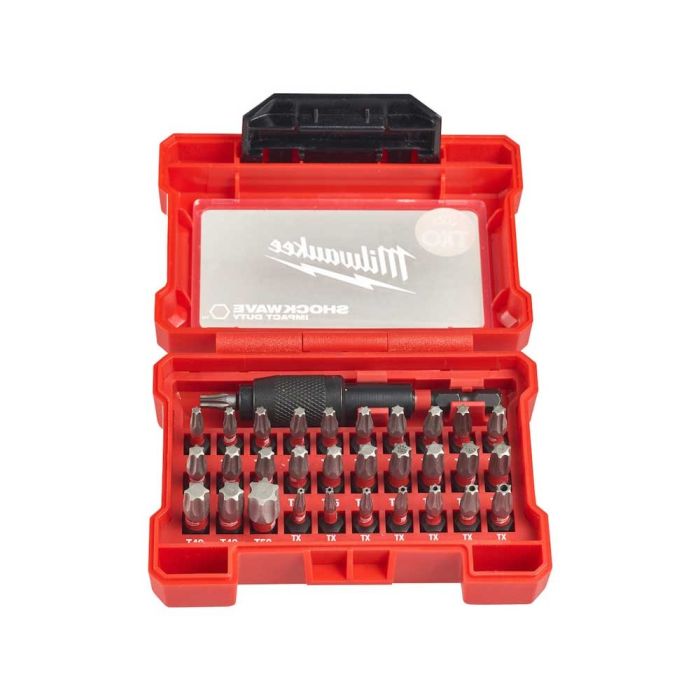 Биты Milwaukee Shockwave GEN III, набор 32шт, сталь, кейс