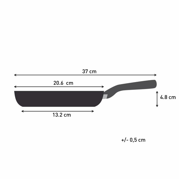 Сковорода Tefal Hard Stone, 20см, алюминий, бакелит, серый