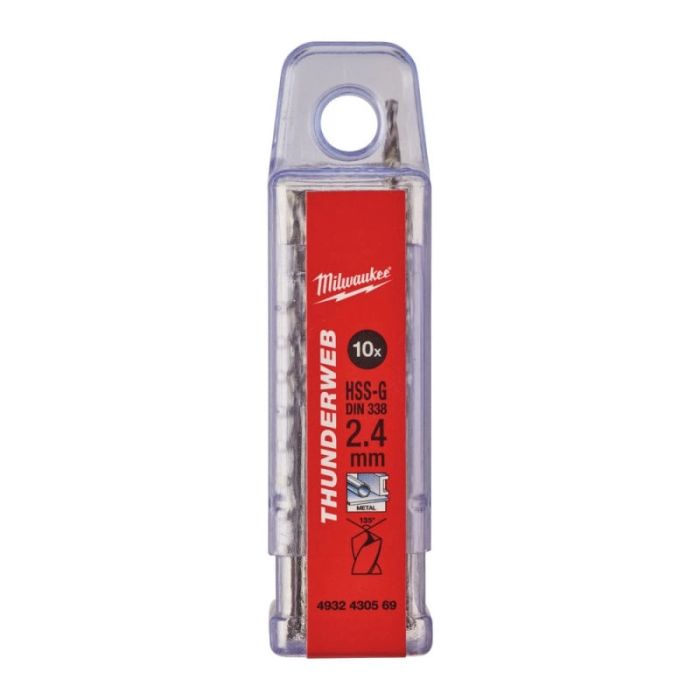 Свердло по металу Milwaukee Thunderweb HSS-G, 2.4х30х57мм, 10шт