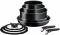 Набір посуду Tefal Ingenio Easy Cook & Clean, 10предметів, алюміній, нержавіюча сталь, бакеліт, чорний