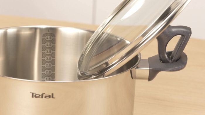Кастрюля Tefal Daily Cook с крышкой, 24см, нержавеющая сталь, алюминий, бакелит