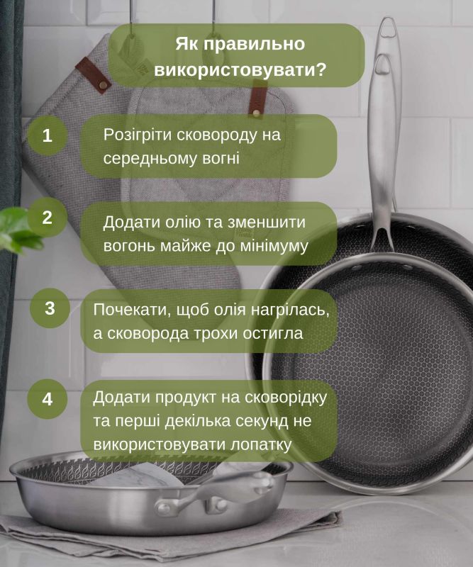 Сковорода Ardesto Black Mars Avior, 26см, нержавеющая сталь Triply