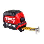 Рулетка Milwaukee Premium, 8мх27мм, с фиксатором сматывания, АБС-пластик, магнит