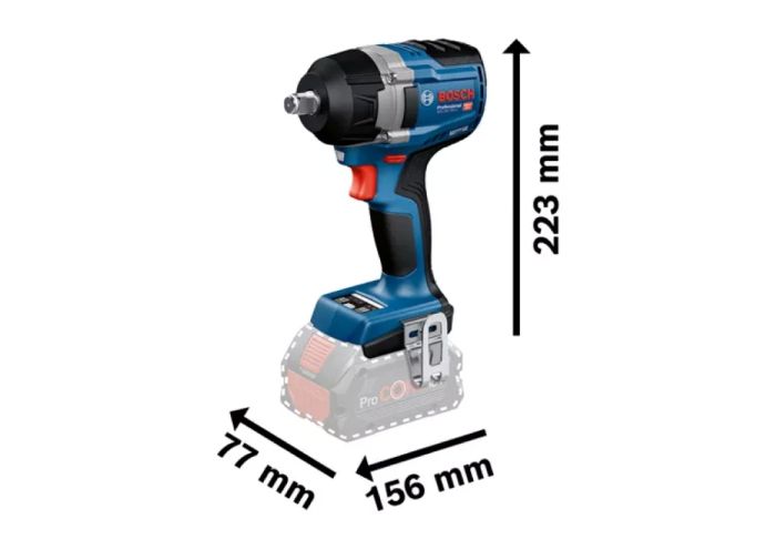 Гайковерт ударный Bosch GDS 18V-750C 18В 2x8А·час до 3000об·мин 270/380/750Нм квадрат 1/2" ЗП GAL1880CV кейс Bluetooth 1.7кг