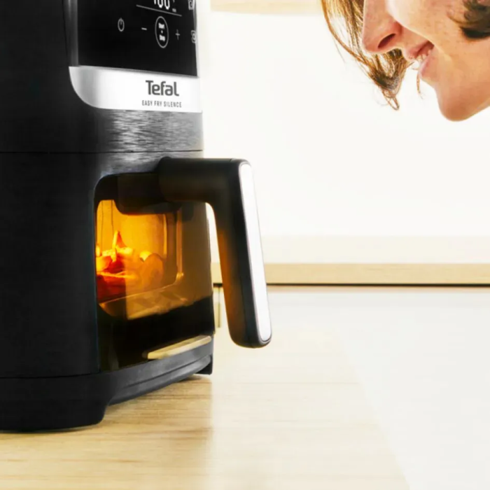 Мультипечь Tefal Easy Fry Silence Vision, 1670Вт, чаша-5л, сенсорное управл., с окошком, пластик, черный