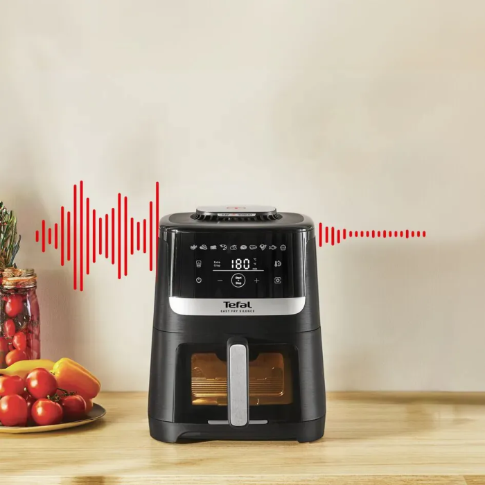 Мультипечь Tefal Easy Fry Silence Vision, 1670Вт, чаша-5л, сенсорное управл., с окошком, пластик, черный