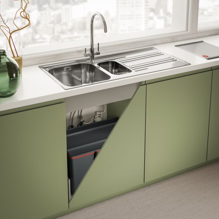 Смеситель для кухни Franke Lina Clear Water, дл.излива - 272 мм, поворотный, 1+1фильтр, хром