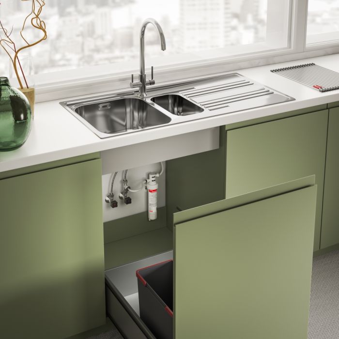 Смеситель для кухни Franke Lina Clear Water, дл.излива - 272 мм, поворотный, 1+1фильтр, хром