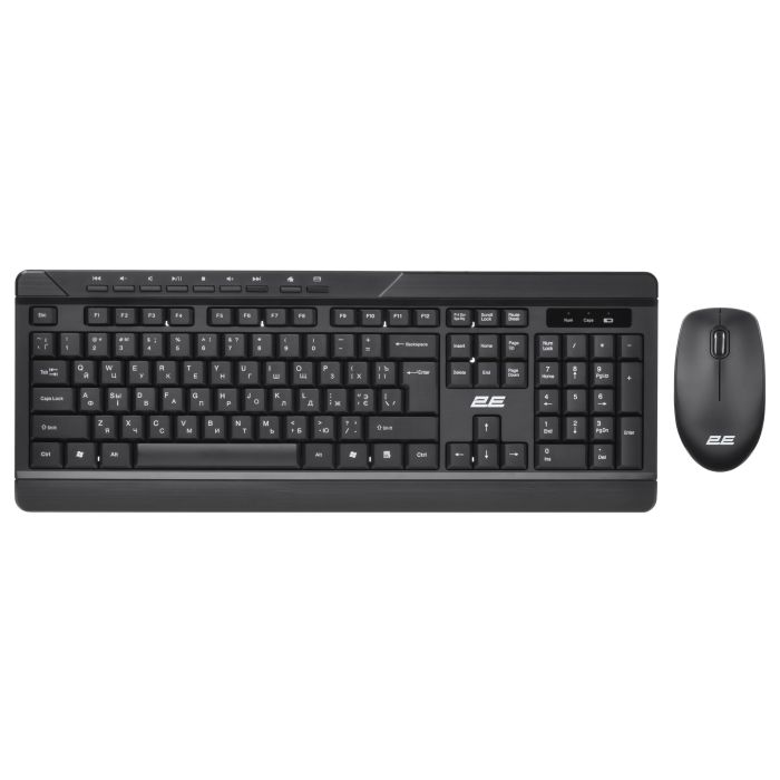 Комплект клавіатура та миша 2E MK410 WL, EN/UK/RU, чорний