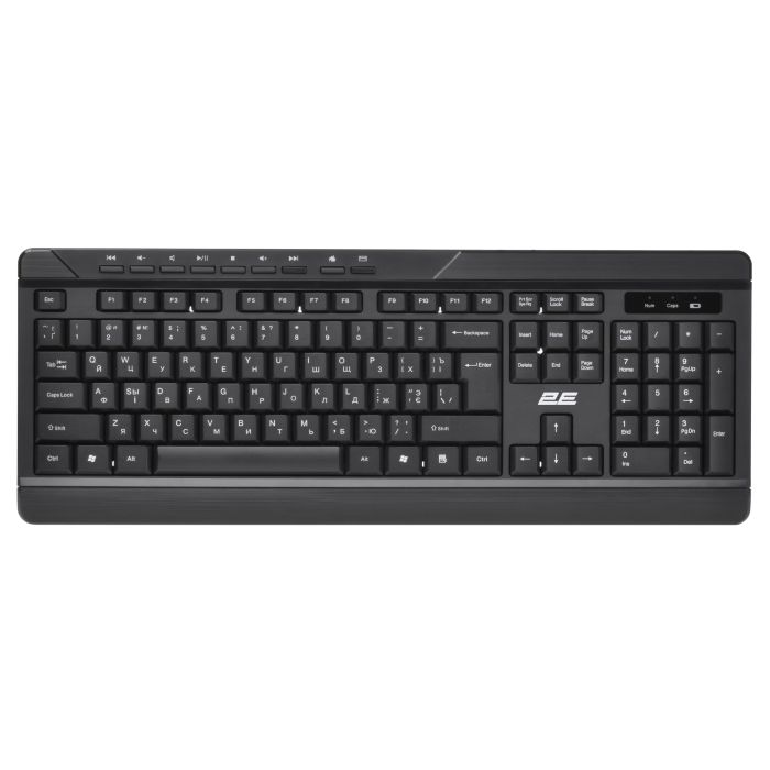 Комплект клавіатура та миша 2E MK410 WL, EN/UK/RU, чорний