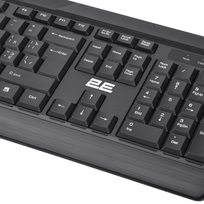 Комплект клавіатура та миша 2E MK410 WL, EN/UK/RU, чорний