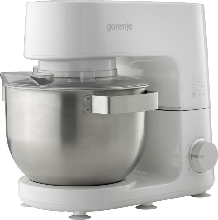 Кухонная машина Gorenje 800Вт, чаша-металл, корпус-металл, насадок-3, белый