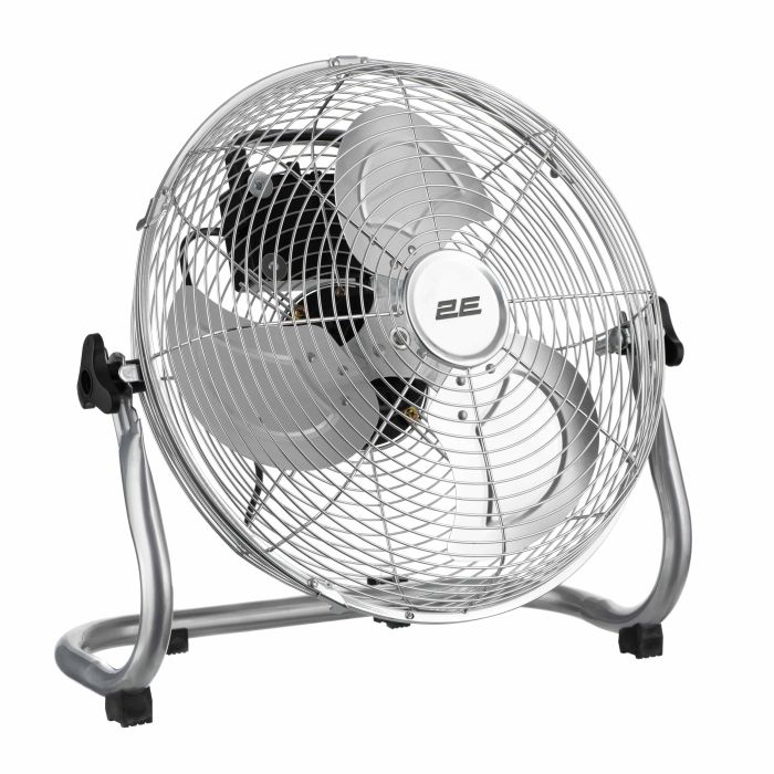 Вентилятор підлоговий 2E PowerWind 35C професійний, 35см, 65Вт, кнопки, двигун мідь 100%, срібний