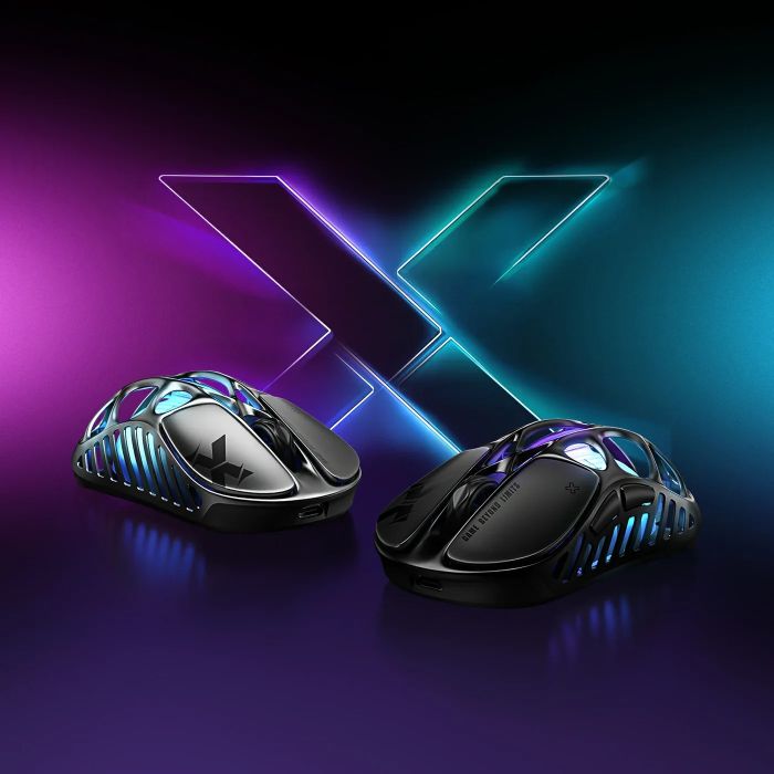 Мышь GravaStar Mercury X, BT/WL/USB-A, RGB, чорний