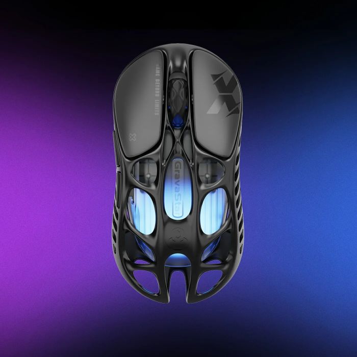 Мышь GravaStar Mercury X, BT/WL/USB-A, RGB, чорний