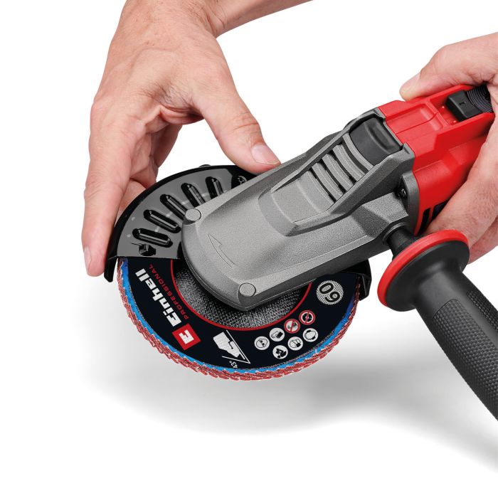 Шлифмашина угловая аккумуляторная Einhell TP-AG 18/125 F Li BL - Solo, PXC, 18В, бесщеточная, 125 мм, 8500 об/мин, плоский редуктор, 1.57кг (без АКБ и ЗУ)
