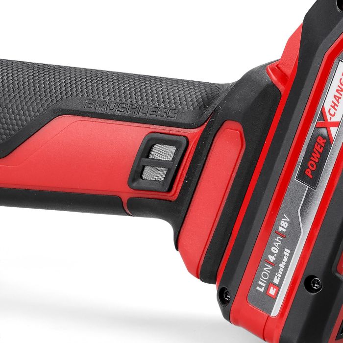 Шлифмашина угловая аккумуляторная Einhell TP-AG 18/125 F Li BL - Solo, PXC, 18В, бесщеточная, 125 мм, 8500 об/мин, плоский редуктор, 1.57кг (без АКБ и ЗУ)