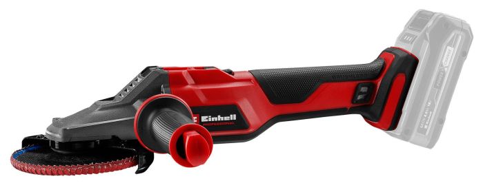 Шлифмашина угловая аккумуляторная Einhell TP-AG 18/125 F Li BL - Solo, PXC, 18В, бесщеточная, 125 мм, 8500 об/мин, плоский редуктор, 1.57кг (без АКБ и ЗУ)