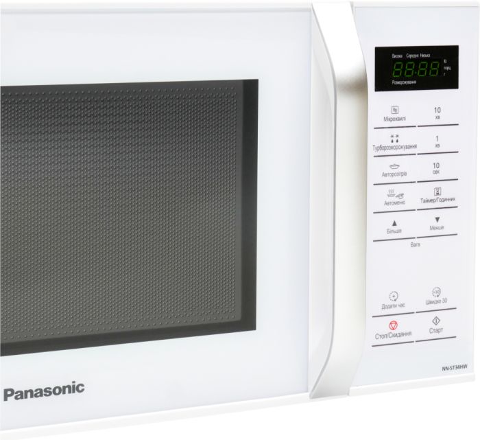 Микроволновая печь Panasonic, 25л, 800Вт, дисплей, откр. ручкой, белый