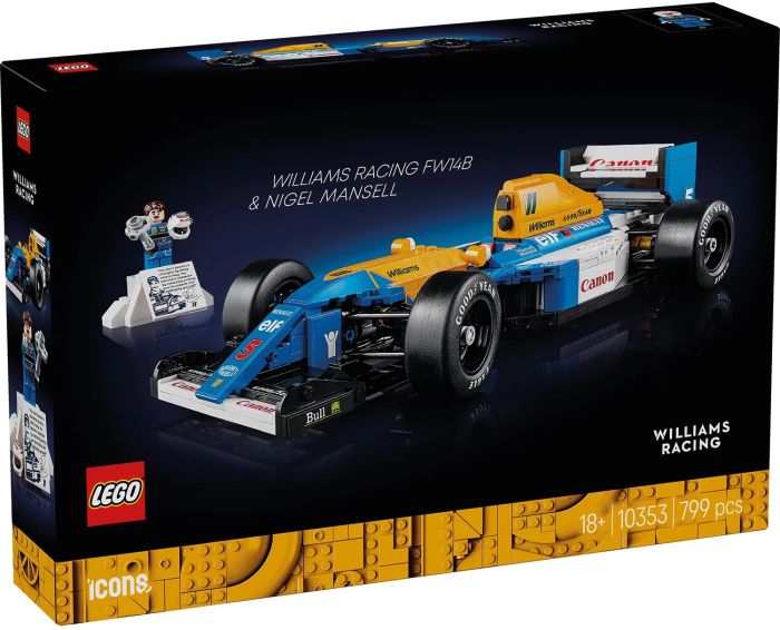 Конструктор LEGO Icons Williams Racing FW14B и Найджел Менселл