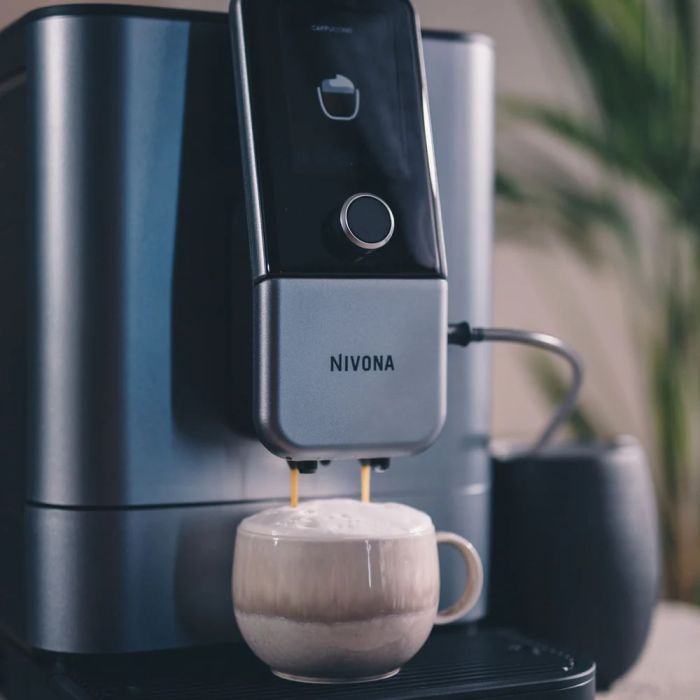 Кофемашина Nivona CafeRomatica, 1.8л, зерно+мол., автомат.капуч, дисплей, авторецептов -9, пригот, холодного кофе, жемчужно-голубой
