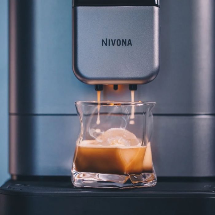 Кофемашина Nivona CafeRomatica, 1.8л, зерно+мол., автомат.капуч, дисплей, авторецептов -9, пригот, холодного кофе, жемчужно-голубой