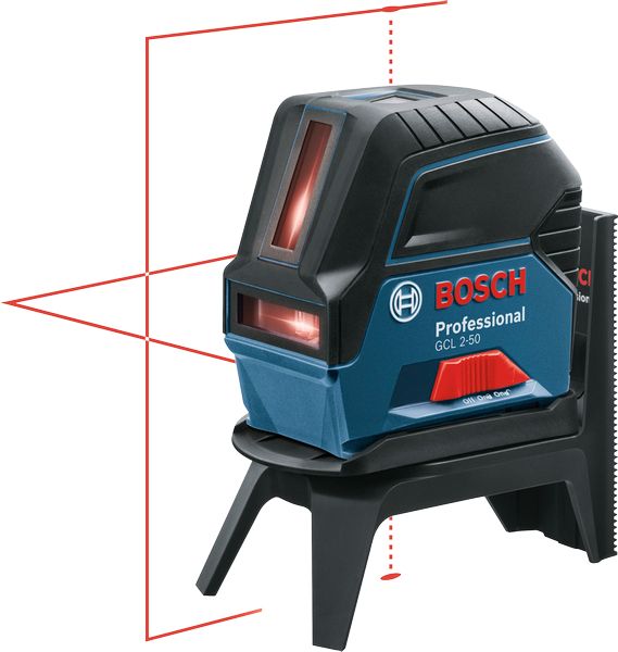 Нивелир лазерный Bosch GCL2-50+RM1+BM3 до 20м, ±0.3мм/м, 4AAx1.5В, IP54, чехол, мишень, кейс, 0.6кг