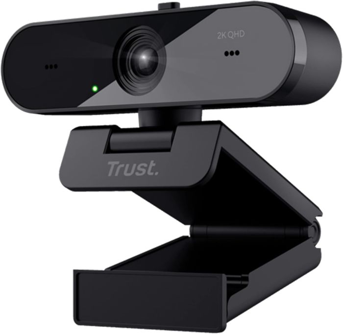 Вебкамера Trust Taxon ECO, 2K QHD, 30 fps, auto focus, OEM BOX, чорний