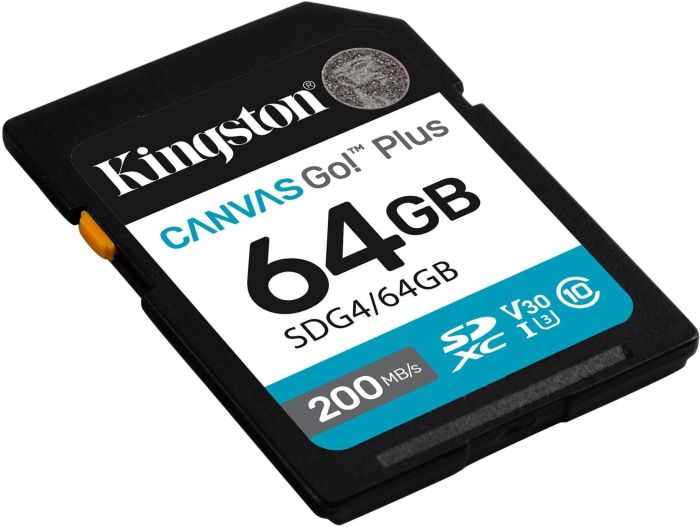 Карта памяти Kingston SD   64GB C10 UHS-I U3 V30 R200MB/s