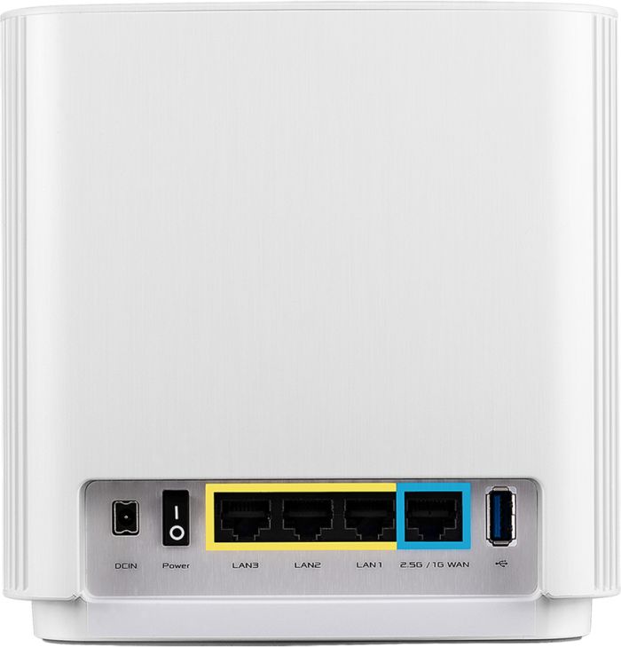 Система WiFi-Mesh ASUS ZenWiFi XT8 v2 AX6600, 3xGE LAN, 1x2.5GE WAN, 1xUSB3.1, 1мод, білий