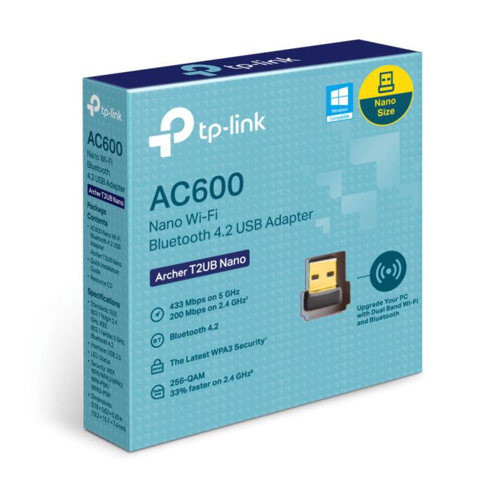 WiFi-адаптер TP-LINK Archer T2UB nano AC600, USB, BT4.2