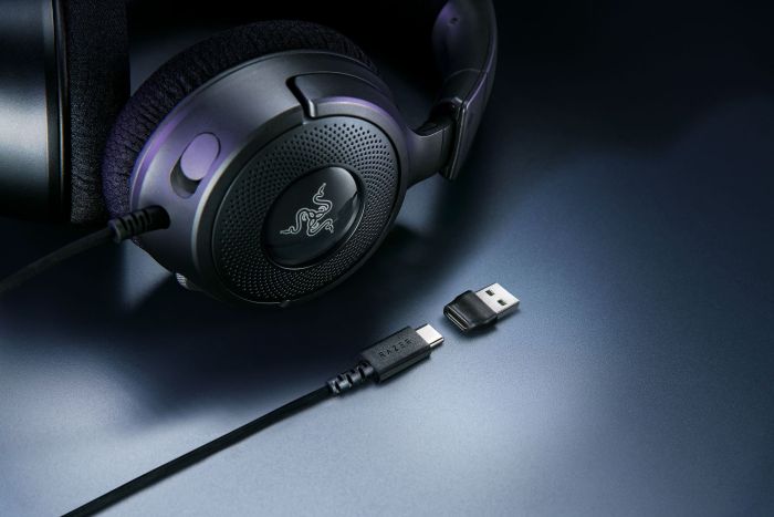 Гарнитура игровая Razer Kraken V4 X, 7.1, USB-A, 1.8м, RGB, чёрный