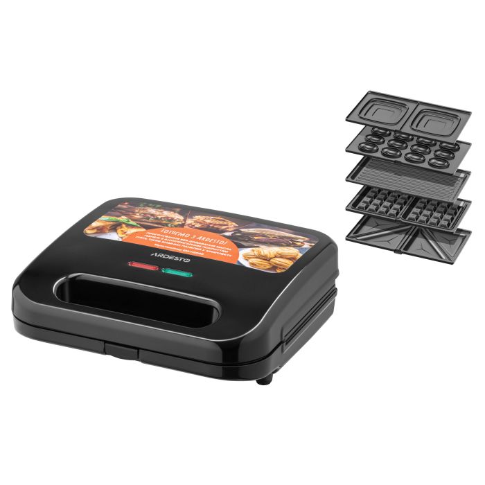 Мультимейкер ARDESTO 700Вт, коплект-5 пластин, корпус-пластик, чёрный