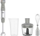 Блендер Tefal заглибний Quickchef+ 1000Вт, 3в1, чаша-800мл, чопер-500мл, турборежим, сріблясто-сірий