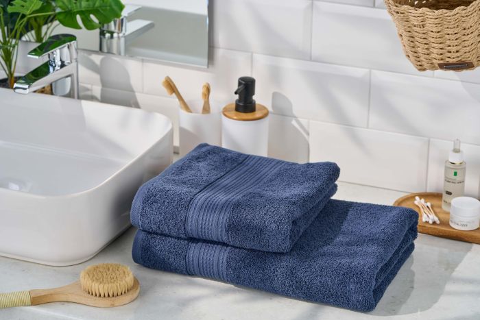 Рушник махровий Ardesto SuperSoft 70х140см, 100% бавовна, синій