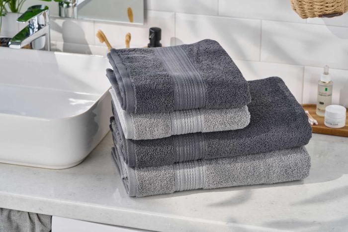 Рушник махровий Ardesto SuperSoft 70х140см, 100% бавовна, сірий
