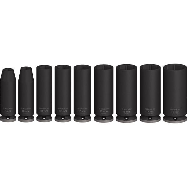 Набор ударных торцевых головок Bosch Professional Deep 9шт 3/8" 63мм