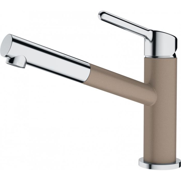 Смеситель для кухни Franke Orbit Pull Out, дл.излива - 225мм, вытяжной, 1 рычаг, хром-миндаль