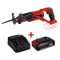 Пила сабельная аккумуляторная Einhell TE-AP 18/22 Li Kit, PXC 18В, акб 1х2.5А·час,пропил 100мм, ход 22мм, 2600об/мин, 2кг