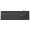 Клавіатура мембранна 2E KS405 104key, USB-A, EN/UK, чорний