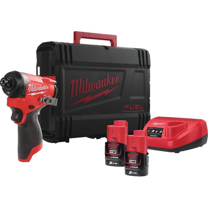 Гвинтоверт ударний акумуляторний Milwaukee M12 FID2-202X 12В АКБ 2х2А·год 0-4000об/хв 170Нм 1/4" ЗП C12C жилет кейс