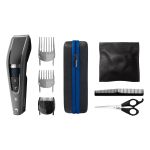 Машинка для стрижки  Philips Series 7000, акум., роторный мотор, насадок-3, кейс,ножницы, расческа в компл., сталь, чорно-серый