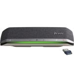 Спікерфон Poly Sync 40+ -M з адаптером BT700A, 3 x Bi-Mic, радіус 2,5 м, USB-A, USB-C, Bluetooth, сірий