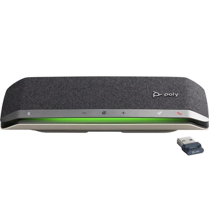 Спікерфон Poly Sync 40+ -M з адаптером BT700A, 3 x Bi-Mic, радіус 2,5 м, USB-A, USB-C, Bluetooth, сірий