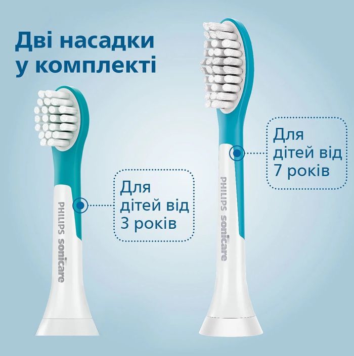 Щетка зубная электр. Philips Sonicare For Kids для детей , 62т. колеб/мин, насадок-2, Bluetooth, розовый