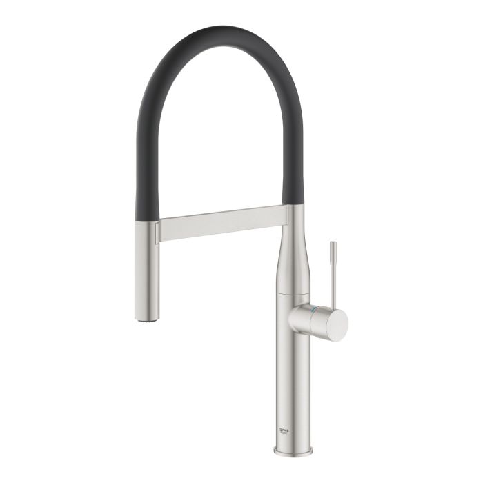 Змішувач для кухні Grohe Essence, довж.виливу - 240мм, поворотний/гнучкий, 1важіль, супер сталь