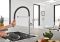 Змішувач для кухні Grohe Essence, довж.виливу - 240мм, поворотний/гнучкий, 1важіль, супер сталь