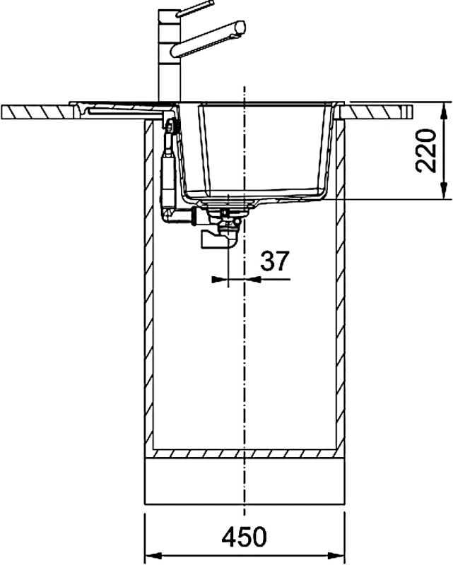 Мийка кухонна Franke Urban, фраграніт, прямокутник, з крилом, 780х500х220мм, чаша - 1, врізна, оборотна, UBG 611-78 XL, сірий сланець