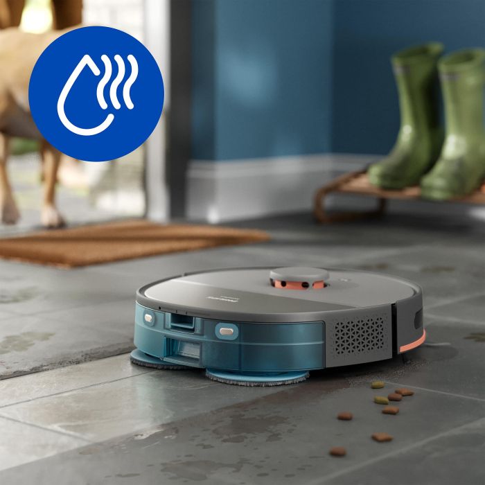 Робот-пылесос Philips Series 5000, h=29.2см, влажная уборка, конт пыль -0.26л, вода -0.27л, автон. раб. до 200мин, EPA 10, черный