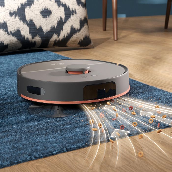 Робот-пылесос Philips Series 5000, h=29.2см, влажная уборка, конт пыль -0.26л, вода -0.27л, автон. раб. до 200мин, EPA 10, черный